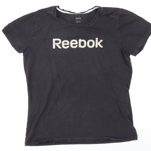 Reebok Women's Black Medium Crew Neck T-Shirt