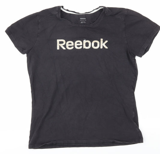 Reebok Women's Black Medium Crew Neck T-Shirt