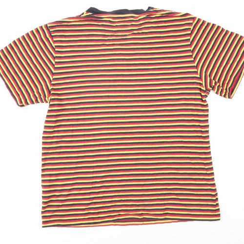 Urban Outfitters Men's Multicoloured Striped T-Shirt L