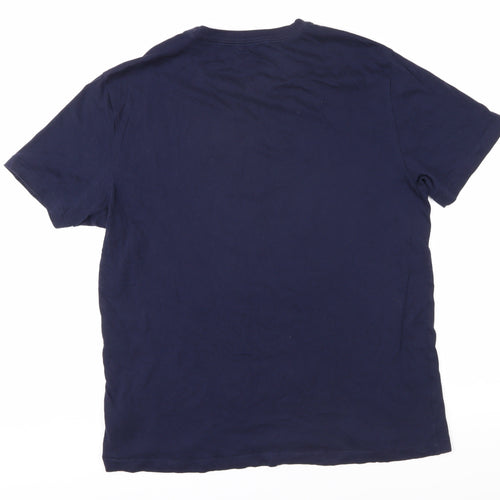 Gap Men's Blue Medium Cotton Crew Neck T-Shirt