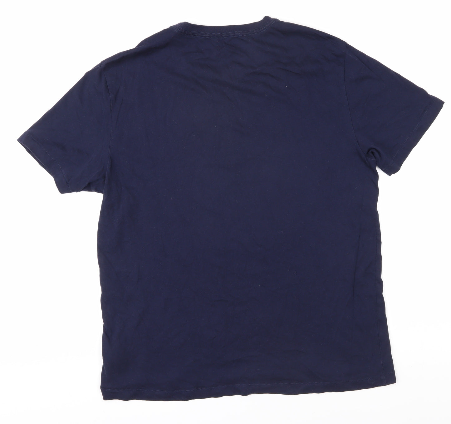 Gap Men's Blue Medium Cotton Crew Neck T-Shirt