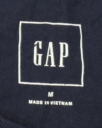 Gap Men's Blue Medium Cotton Crew Neck T-Shirt