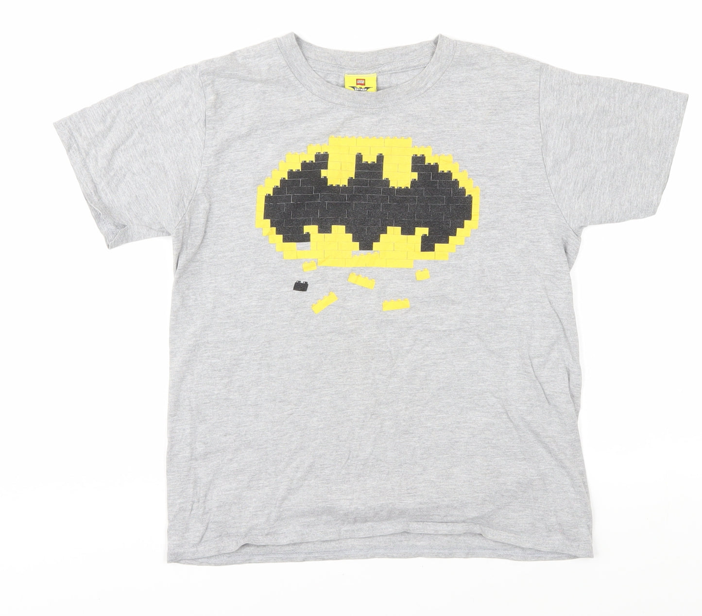 Lego Batman Boys Grey T-Shirt Short Sleeve Age 9-10 Superhero