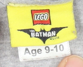 Lego Batman Boys Grey T-Shirt Short Sleeve Age 9-10 Superhero