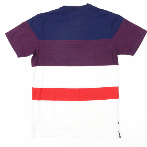 Luke Men's Colourblock T-Shirt, Medium, Blue/Red/White