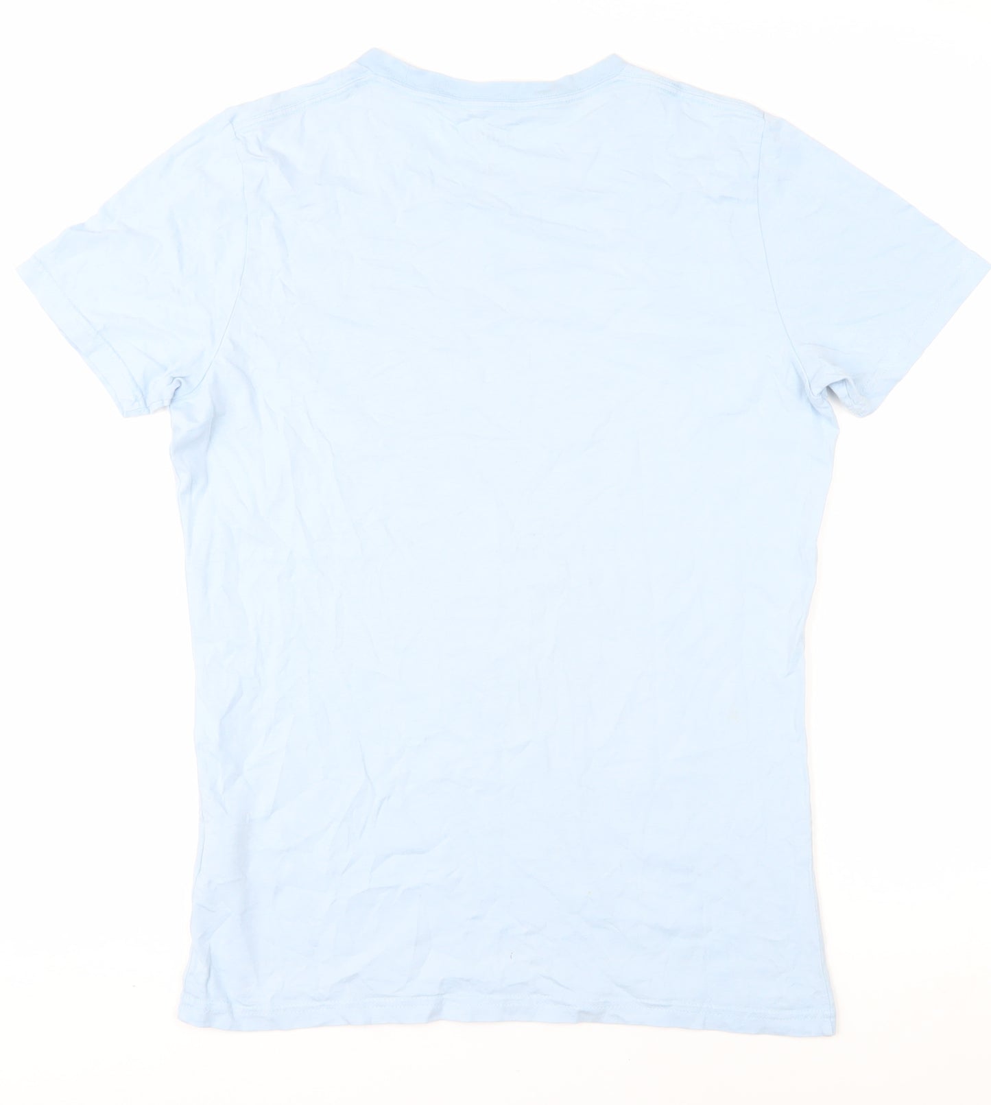 Hollister Men's Blue Slim Fit Cotton T-Shirt, M