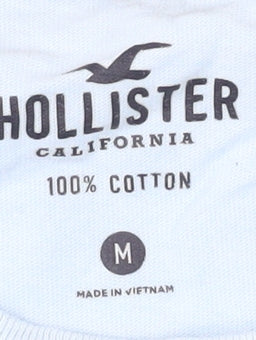 Hollister Men's Blue Slim Fit Cotton T-Shirt, M