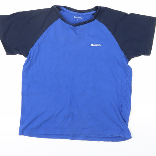 Bench Boys Blue T-Shirt 13-14 Years Short Sleeve Crew Neck