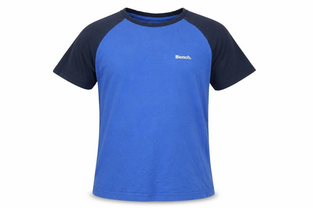 Bench Boys Blue T-Shirt 13-14 Years Short Sleeve Crew Neck