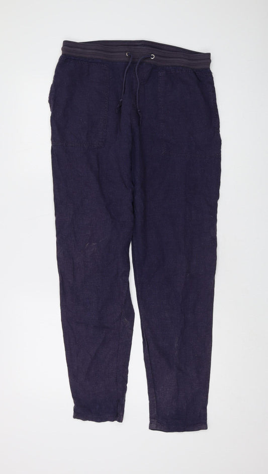 Marks and Spencer Women's Navy Joggers, Size 12