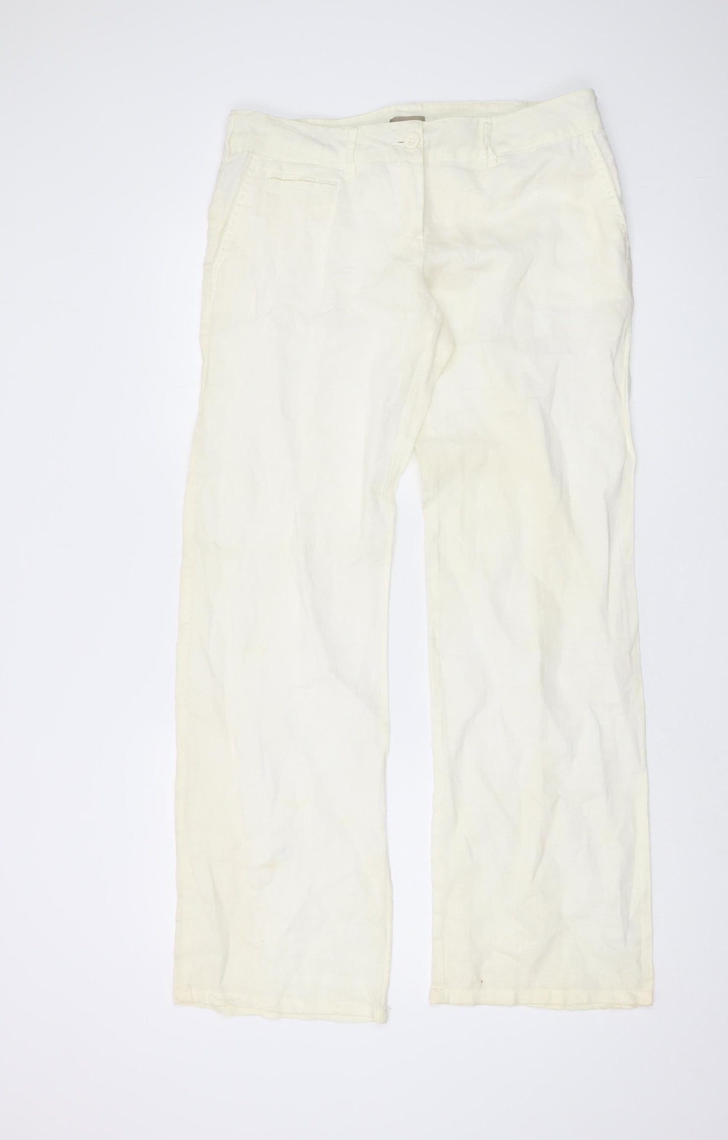 MNG Basics Women’s Ivory Chino Trousers Size 12