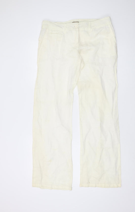 MNG Basics Women’s Ivory Chino Trousers Size 12