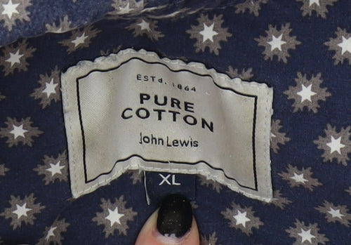 John Lewis Men's Blue Geometric Shirt XL