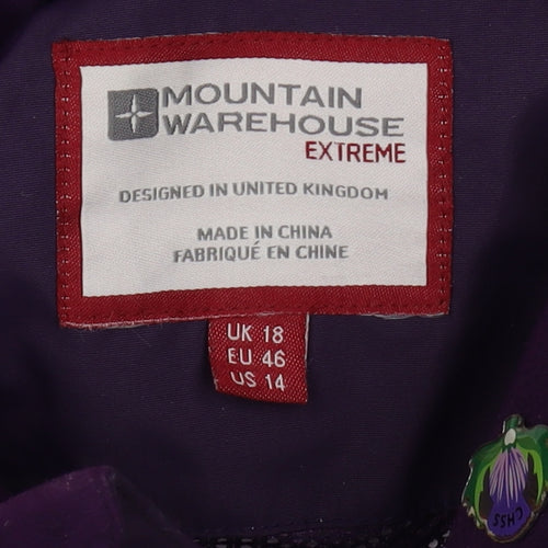 Mountain Warehouse Women's Purple Waterproof Parka Size 18
