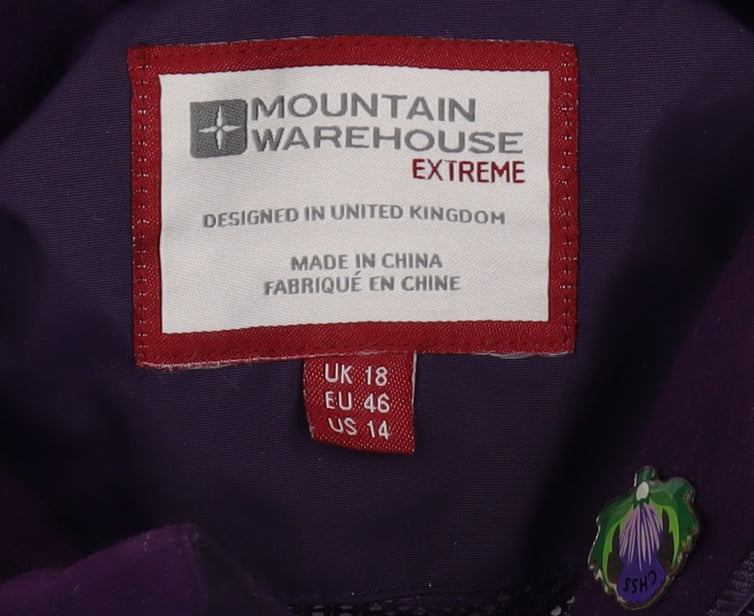 Mountain Warehouse Women's Purple Waterproof Parka Size 18