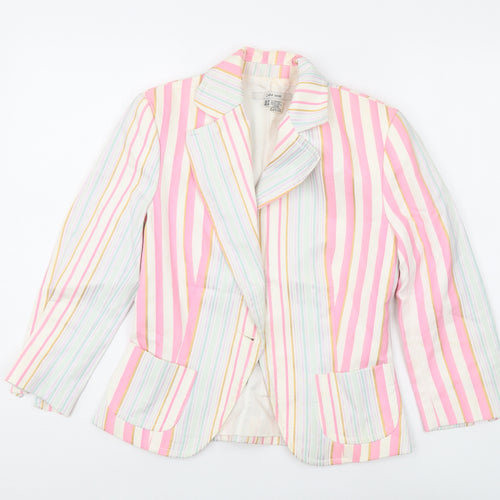 Zara Women Multicoloured Striped Blazer Size 7