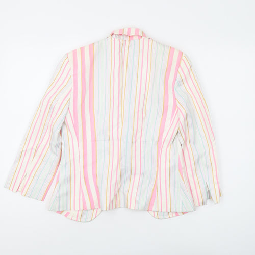 Zara Women Multicoloured Striped Blazer Size 7