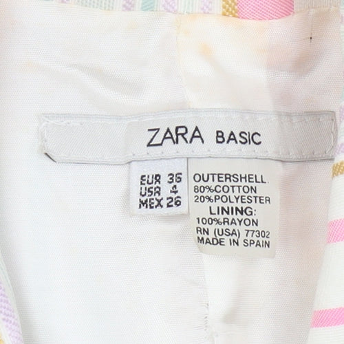 Zara Women Multicoloured Striped Blazer Size 7