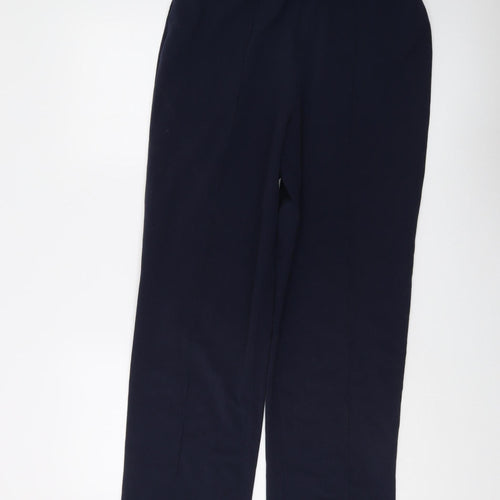 EWM Women's Blue Straight Trousers Size 14