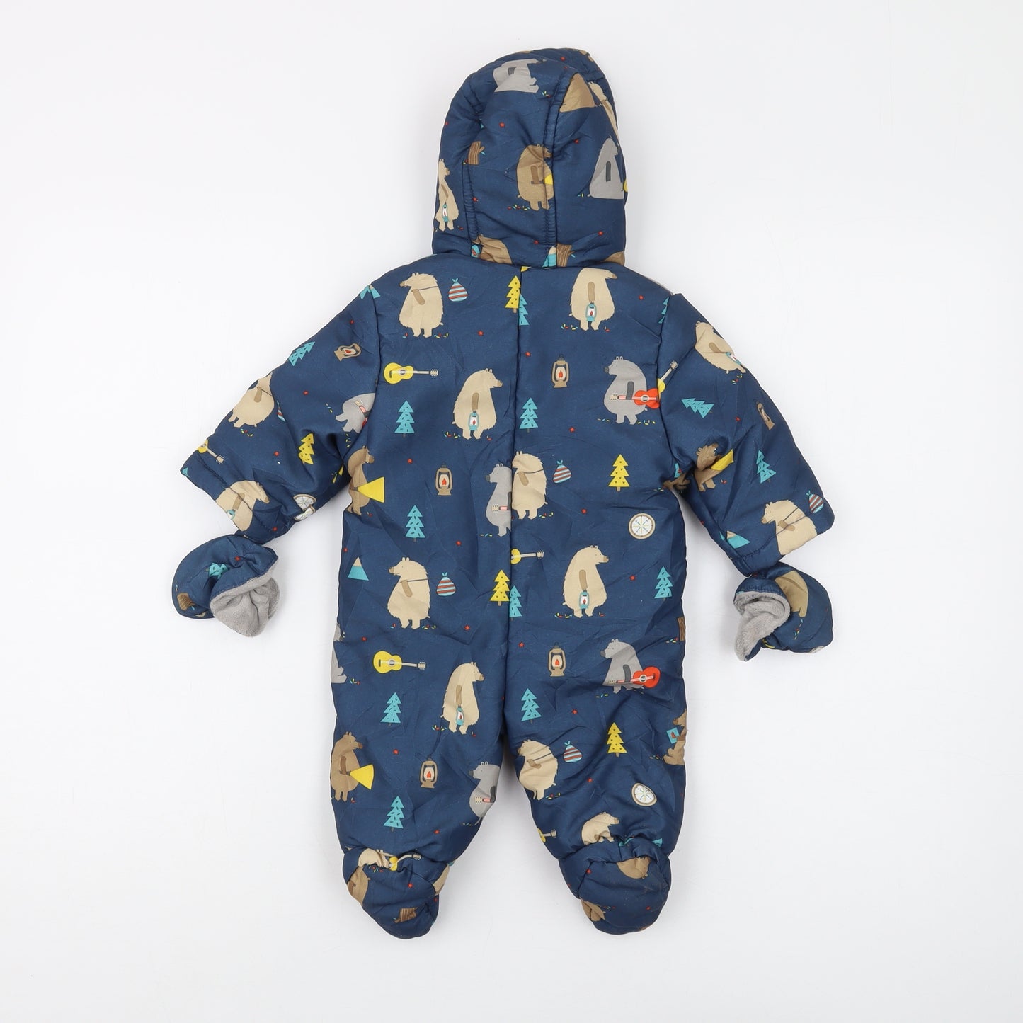 John Lewis Unisex Baby Blue 0-3m Animal Snowsuit Winter