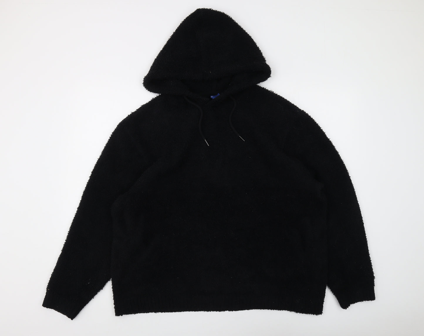 H&M Unisex Adults Black Pullover Hoodie M