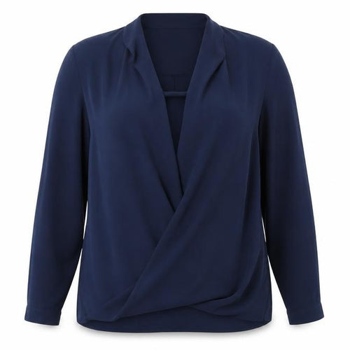 Windsmoor Women's Blue Wrap Blouse Size 12 for Business & Casual