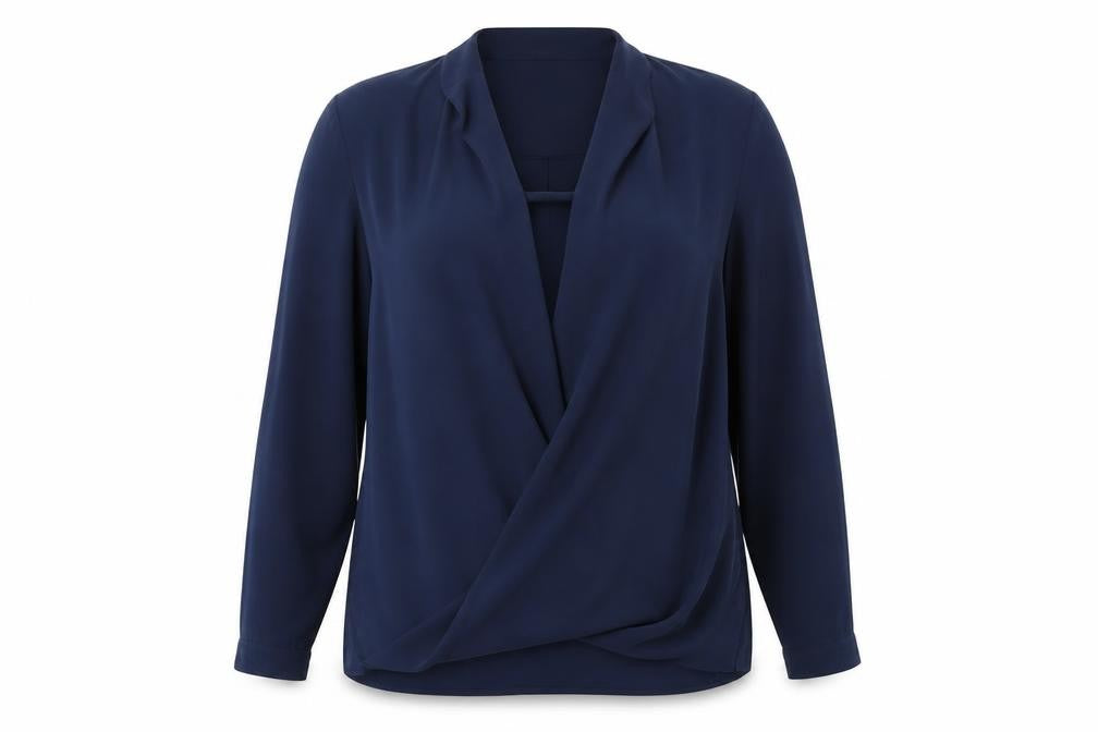 Windsmoor Women's Blue Wrap Blouse Size 12 for Business & Casual