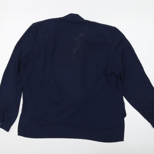 Windsmoor Women's Blue Wrap Blouse Size 12 for Business & Casual