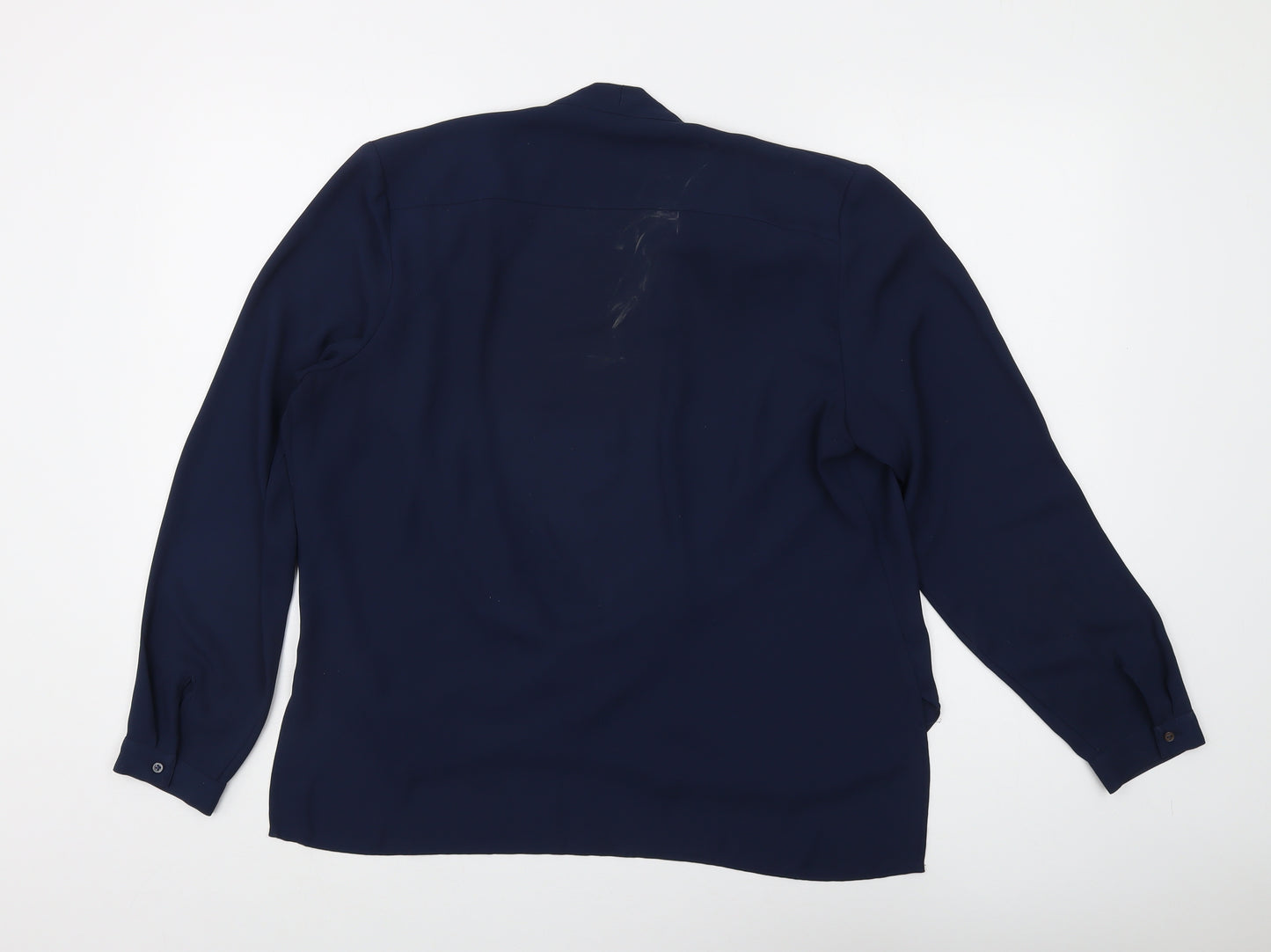 Windsmoor Women's Blue Wrap Blouse Size 12 for Business & Casual