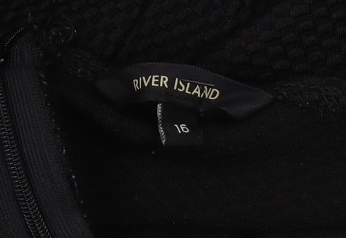 River Island Black Women's Jumpsuit, Size 16