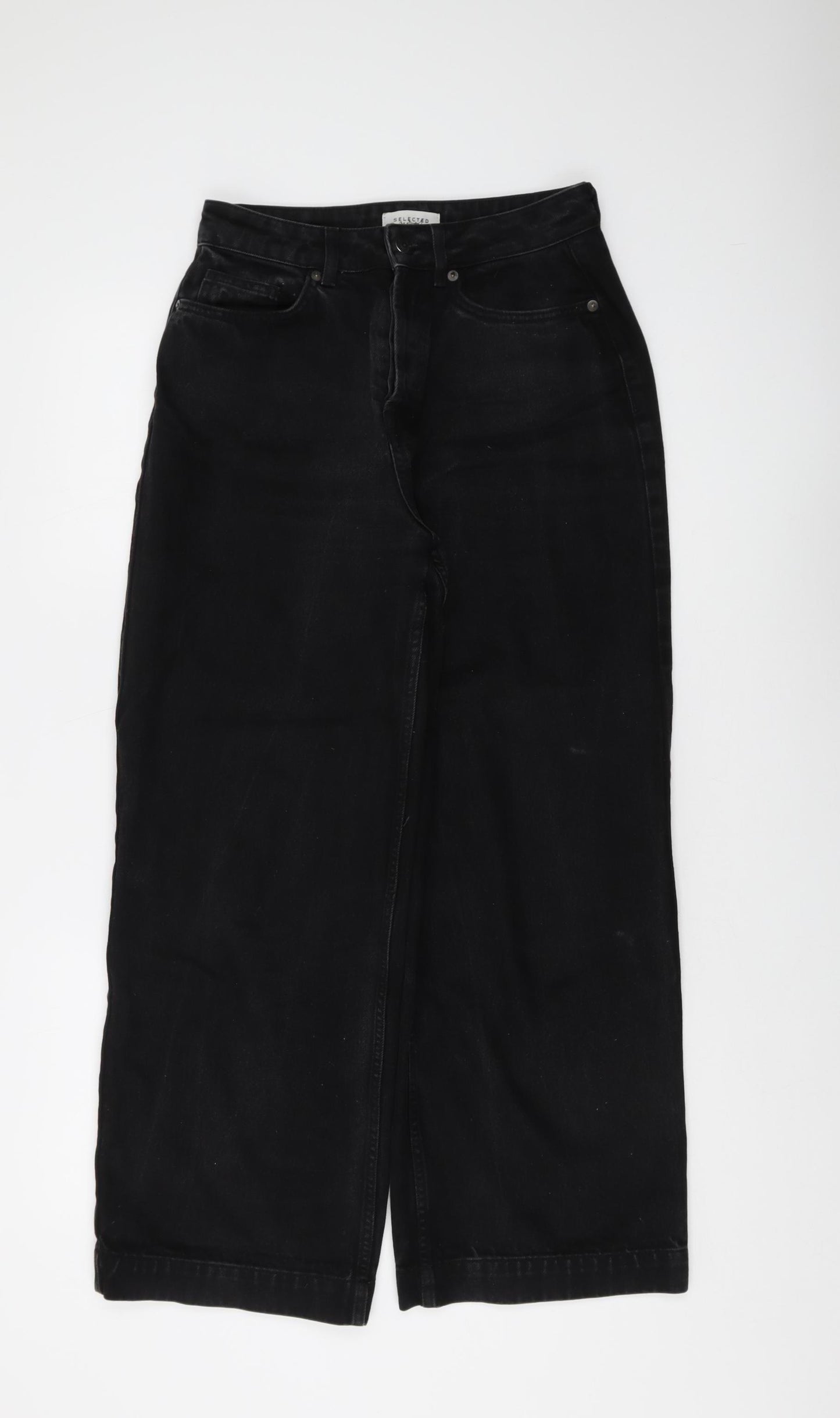 Selected Women’s Black Wide-Leg Jeans Size 10