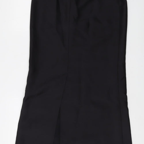 Début Women's Black Silk Long Pencil Skirt Size 10