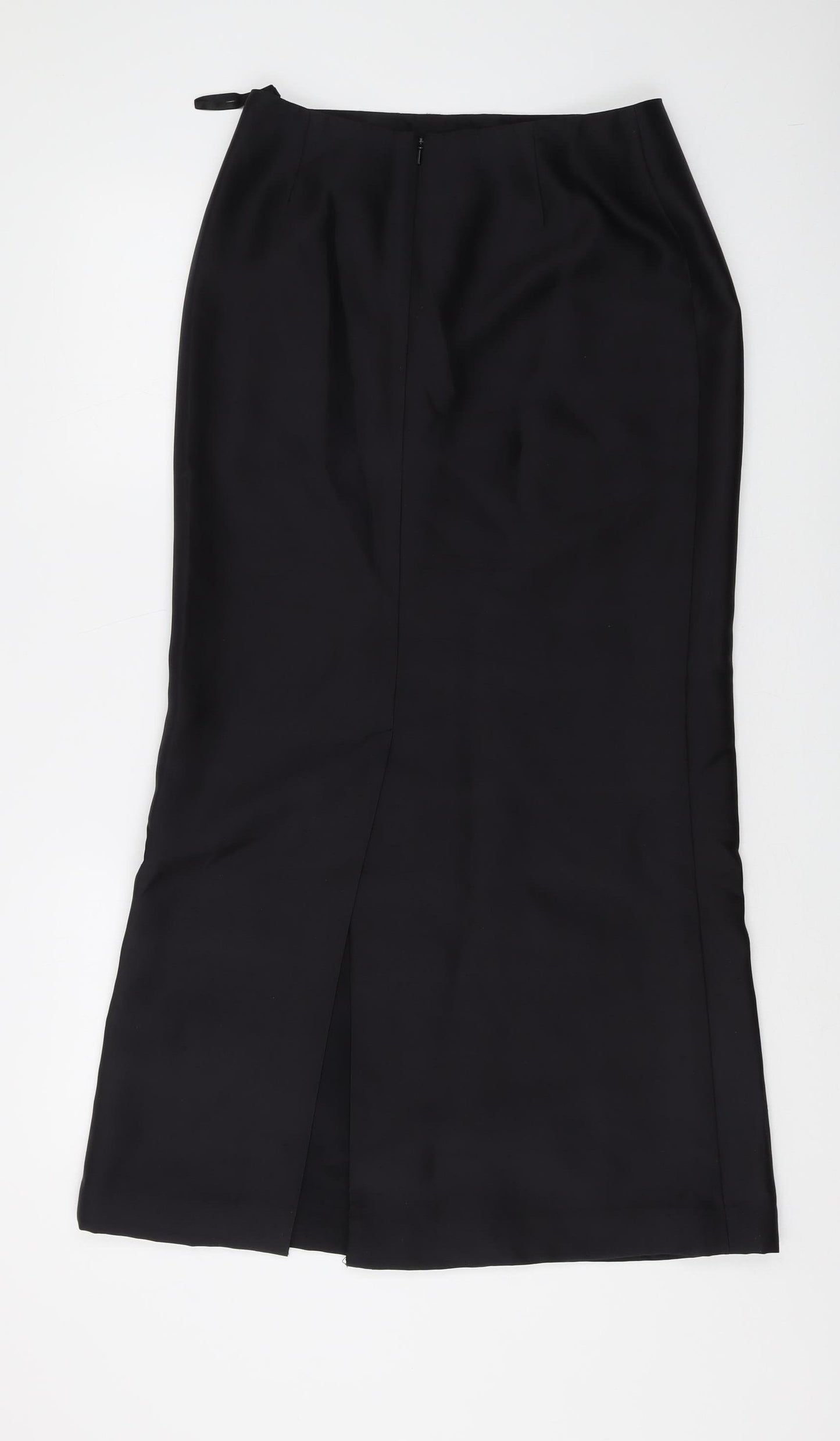 Début Women's Black Silk Long Pencil Skirt Size 10