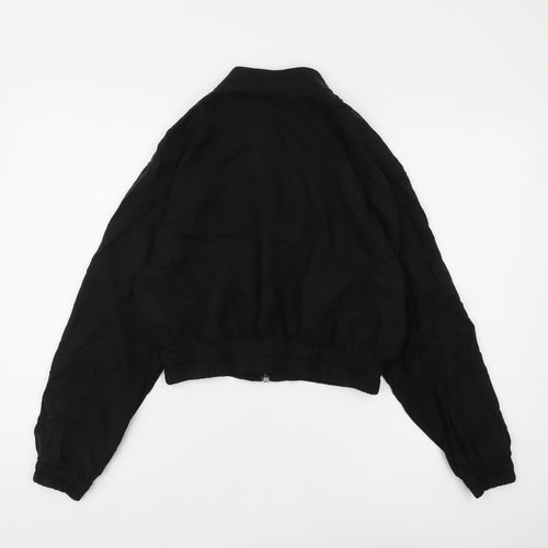 Zara Women's Black Bomber Jacket - Size S