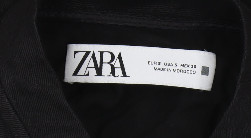 Zara Women's Black Bomber Jacket - Size S