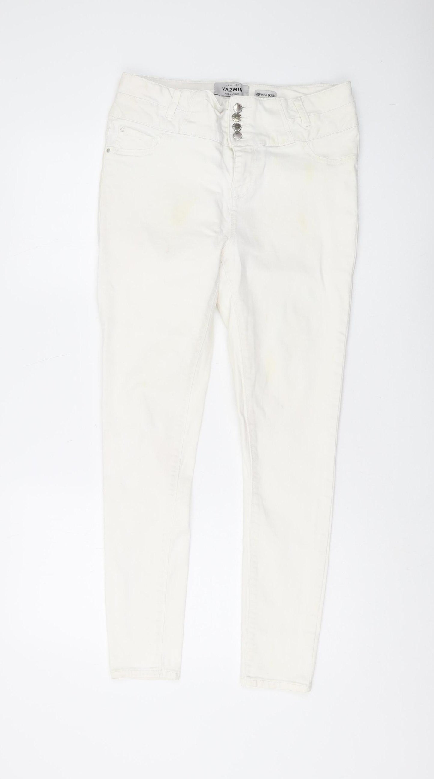 New Look Women's White Skinny Jeans Size 14