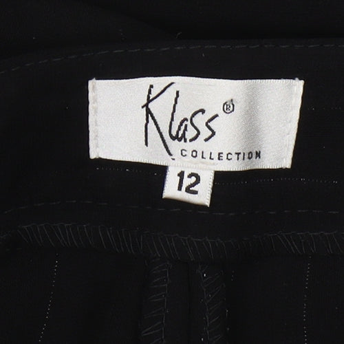 Klass Women's Black Wide-Leg Trousers Size 12