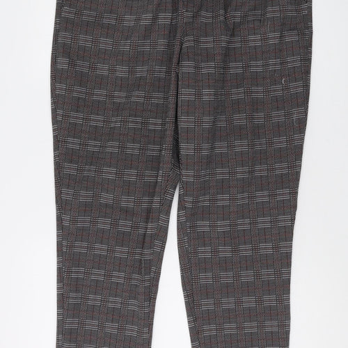 Jacqueline de Yong Women's Black Checked Trousers XL