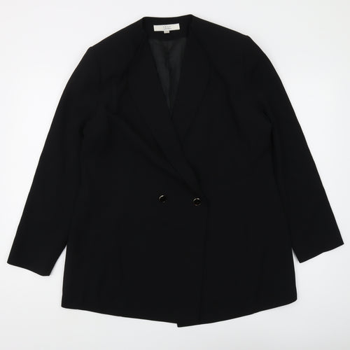 Next Women's Black Double-Breasted Suit Jacket Size 12