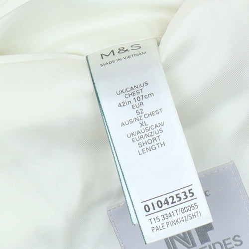 Marks and Spencer Men's Pink 42S Blazer - Smart & Elegant