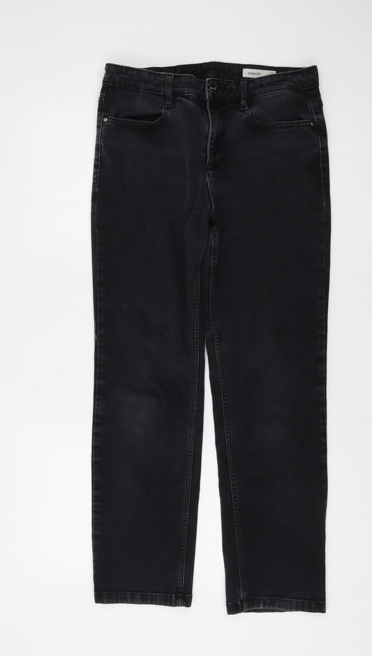 M&S Women's Black Straight Jeans Size 12