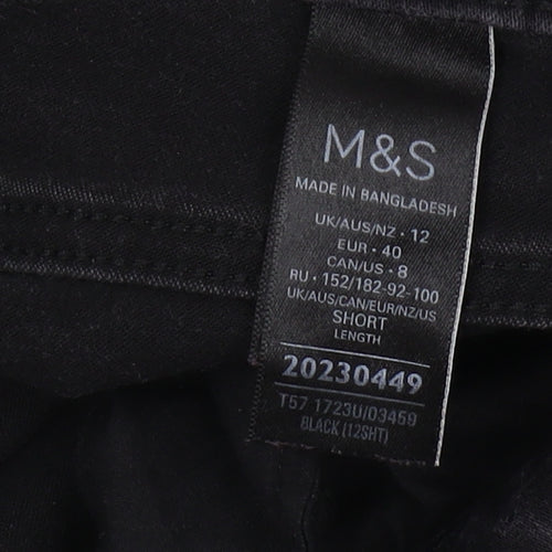 M&S Women's Black Straight Jeans Size 12