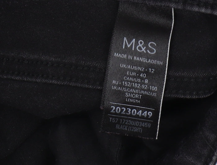 M&S Women's Black Straight Jeans Size 12