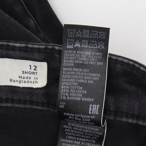 M&S Women's Black Straight Jeans Size 12