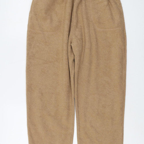 Bonmarché Women's Beige Jogger Trousers, M, Casual Fleece