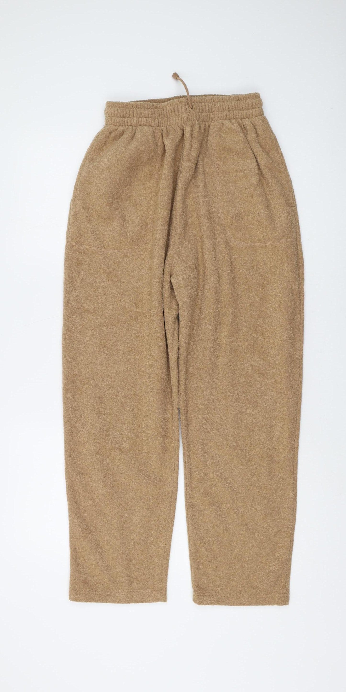 Bonmarché Women's Beige Jogger Trousers, M, Casual Fleece