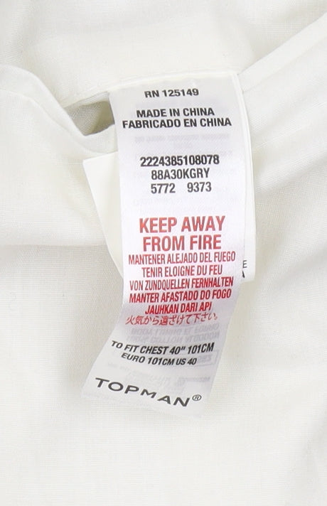 Topman Men's Grey Slim Blazer Size 40