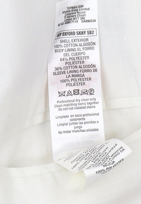 Topman Men's Grey Slim Blazer Size 40