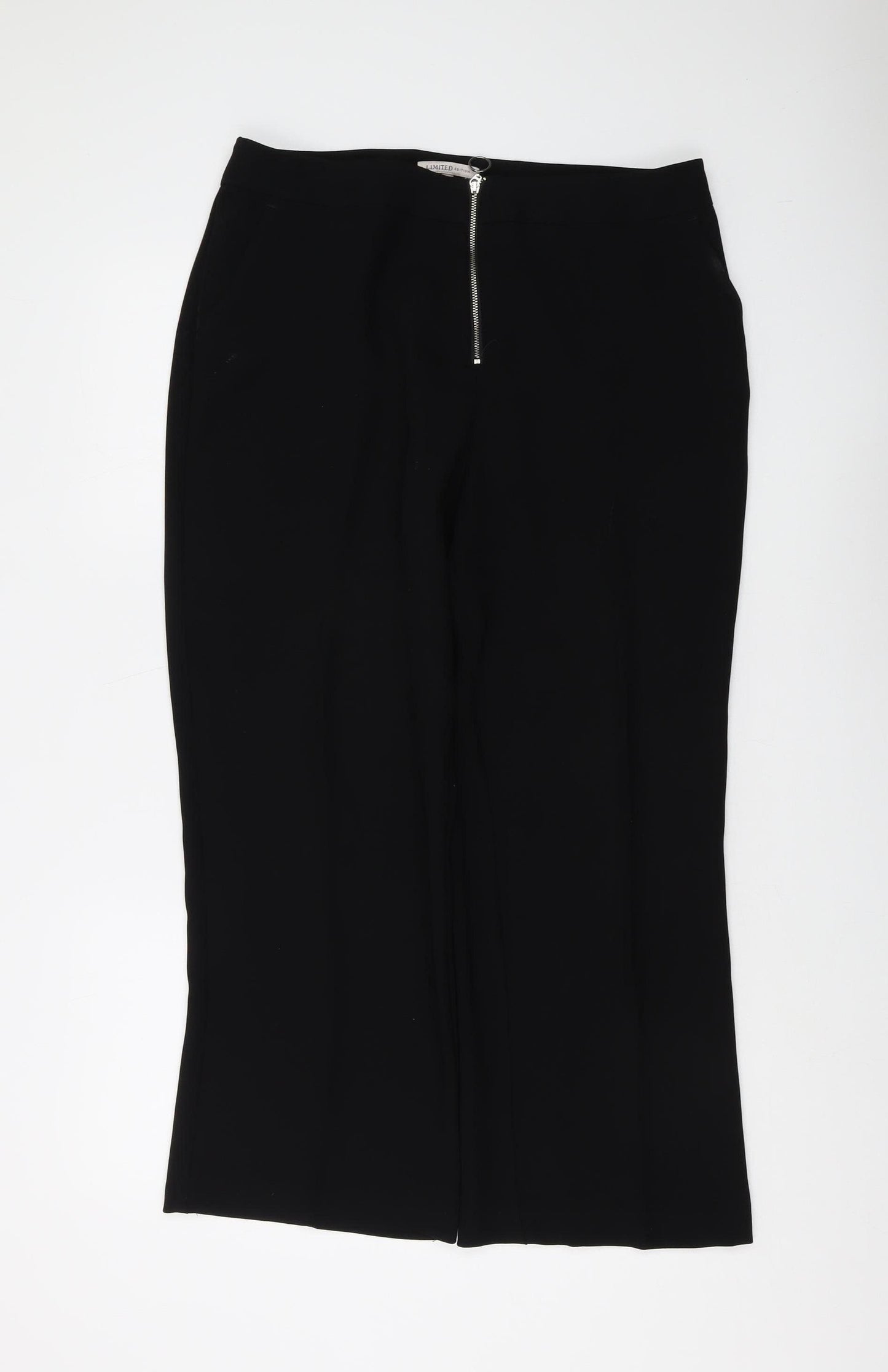 Marks and Spencer Women's Black Straight Trousers Size 14