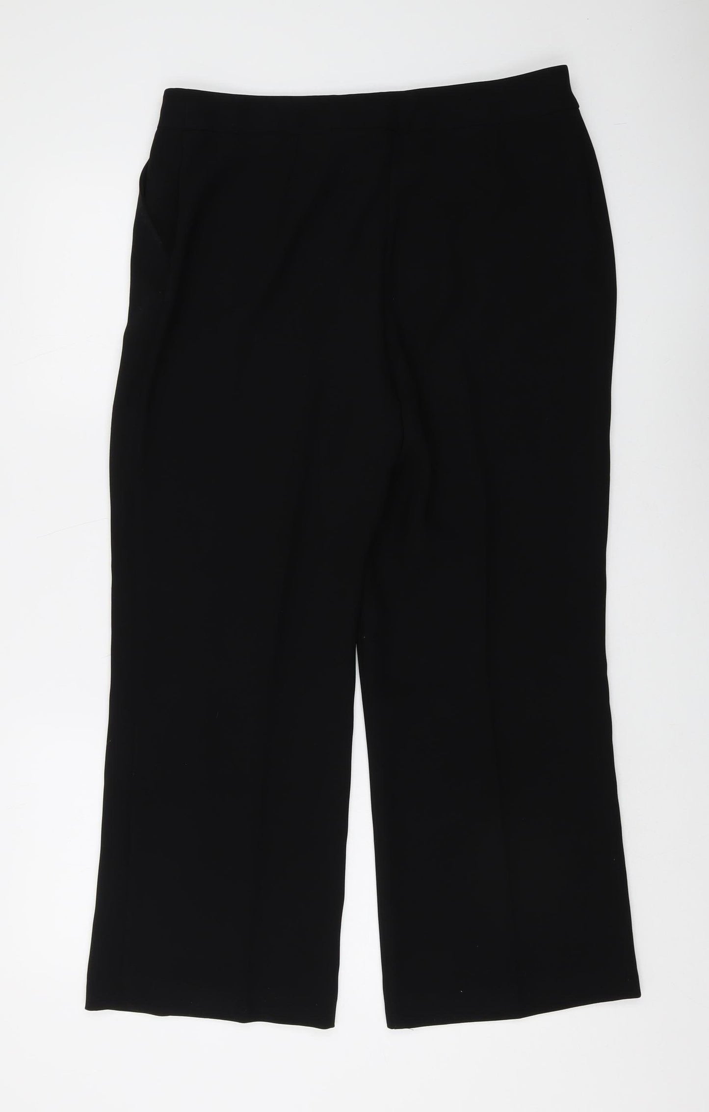 Marks and Spencer Women's Black Straight Trousers Size 14